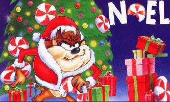 Puzzle Taz fête Noël
