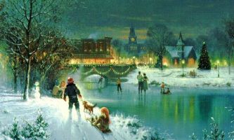 Puzzle Noël sur glace