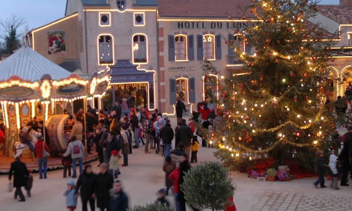 Puzzle Le bourg 1900 à Noël