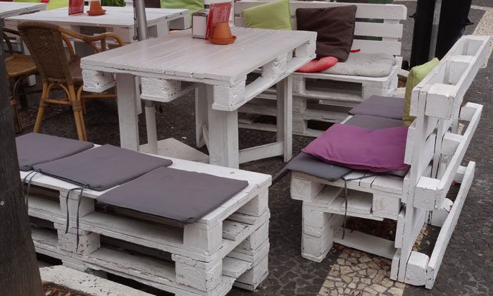 Puzzle Terrasse de café en palette