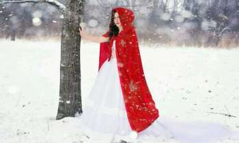 Puzzle 4011 - En cape rouge sous la neige