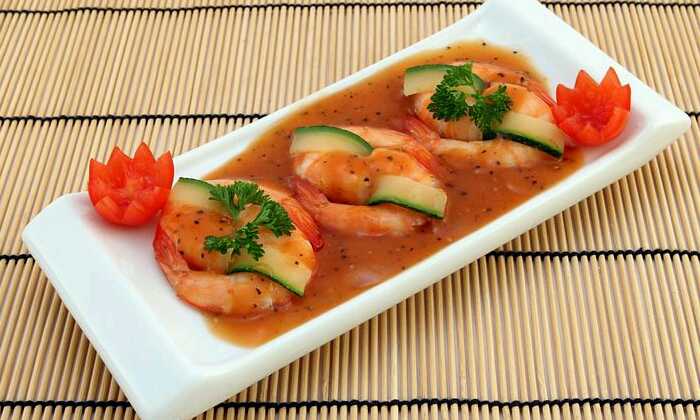 Puzzle plat aux crevettes
