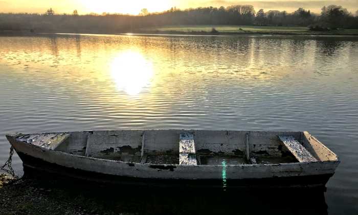 Puzzle Barque au coucher de soleil