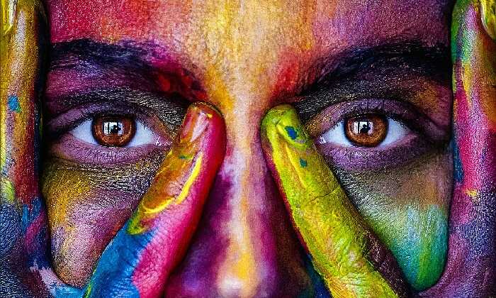 Puzzle visage coloré