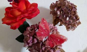 Puzzle 6361 - fleurs séchées et papillons