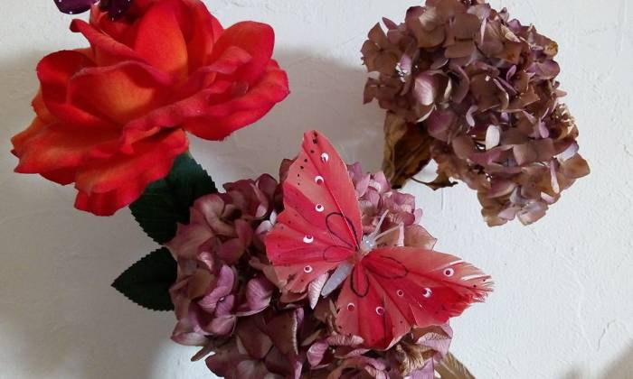 Puzzle fleurs séchées et papillons