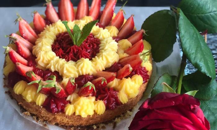 Puzzle dessert à la fraise