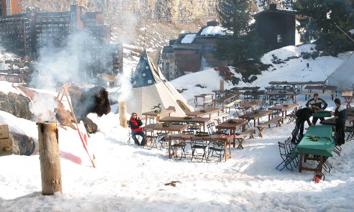 Puzzle Camp indien dans la neige