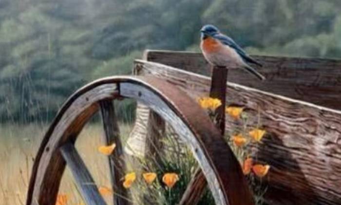 Puzzle Bouvreuil sur charette