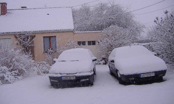 Puzzle voitures sous la neige