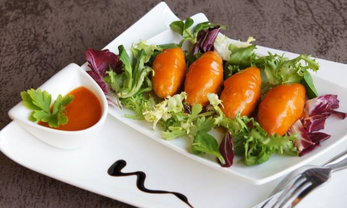 Puzzle plat de quenelles