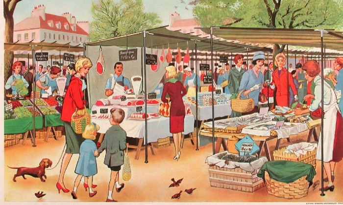 Puzzle Au marché  illustration