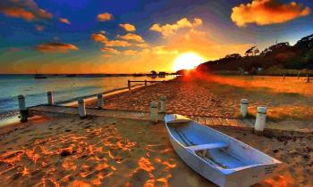 Puzzle 11028 - coucher de soleil sur la plage