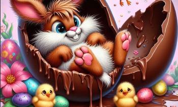 12462 | un peu en avance - Bonnes fêtes de pâques, régalez vous bien, faites quand même attention..... trop de chocolat .....