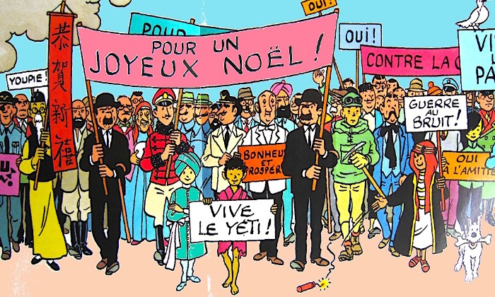 Puzzle Tintin Carte de Noël - Tableaux & Artistique - Absolu Puzzle