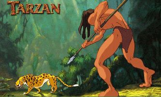 puzzle Tarzan, Tarzan, sans Jane, mais avec panthère...