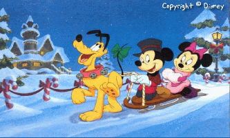 puzzle Disney, Pluto, Mickey et Minnie aux sports d hiver