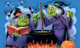 puzzle Potion Magique, Sorcières préparant leur punch pour Halloween !