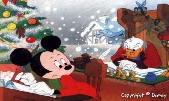 puzzle Mickey travaille, Mickey prépare la liste de Noël de l'oncle Picsou