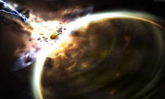 puzzle Impact, Simulation d'impact d'astéroïde sur une étoile