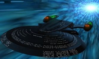 puzzle Enterprise-Startrek, Le fer de lance de starfleet le vaisseau spatial de classe galaxie qui vole en vitesse de distorsion