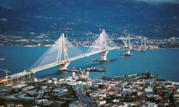 812 | Rion-Antirion - Le plus récent des ponts à haubans, sur le point d'être achevé...en Grèce sur la pointe de Corinthe - 2883m de portée, un record mondial.