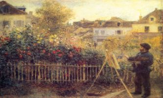 puzzle Pierre Auguste Renoir, Tableau réalisé en 1873 par Renoir. Il représente Monet peignant dans son jardin d'Argentueil.