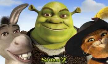 928 | Le trio de shrek 2 - Belle image tirée du dessin animé Shrek 2. On y retouve shrek, son fidèle destrié l'ane puis le chat potté