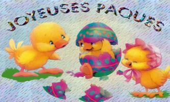 puzzle Pâques, Trois adorables poussins sortant de leurs coquilles