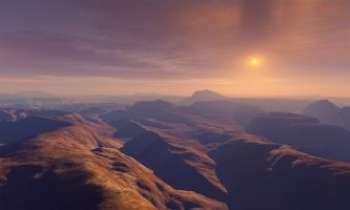 1006 | Vallée rocheuse - Un coucher de soleil sur Mars devrait ressembler à ceci