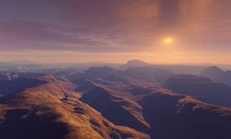 puzzle Vallée rocheuse, Un coucher de soleil sur Mars devrait ressembler à ceci