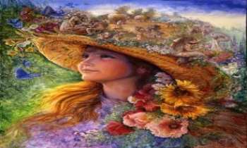 1073 | Jolie frimousse - Frimousse sous chapeau fleuri