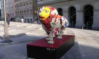 puzzle Lion, Sculpture d'un Lion à Lyon 