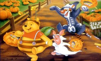 puzzle Winnie & Halloween, Winnie et ses amis...fêtent Halloween !