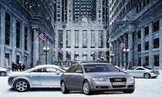 puzzle Audi A6, La bourse de Chicago : un cadre à la hauteur de cette voiture de classe.