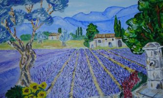 puzzle Lavande en Provence, Van Gogh ne cesse pas d'inspirer les artistes d'aujourd'hui...