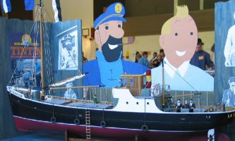 puzzle La Toison d'Or, Modèle réduit du bateau du film "La Toison d'Or", d'après une des aventures de Tintin du même nom, en BD.  Les dessins de bateaux de Hergé sont si documentés : ils ont séduit les maquettistes les plus sérieux qui s'adonnent à leur reproduction.
