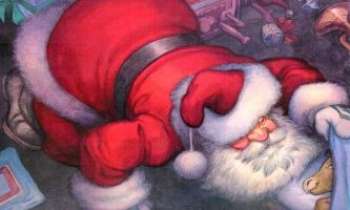 1629 | Un tendre Père Noël - Soit bien sage petit : ta maman veille sur toi. Promis, l'année prochaine, tu fais la tournée avec moi toi aussi !!