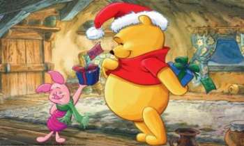 1630 | Le Noël de Winnie - C'est pour toi, dit Piglet ! J'en ai un pour toi aussi, dit Winnie the Pooh !...C'est beau, le temps des cadeaux dans les chaumières.
