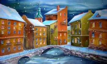 1640 | Neige sur St-Petersbourg - Nuit illuminée de neige sur St-Petersbourg. Un des joyaux de la Russie et une des plus belles villes du monde.