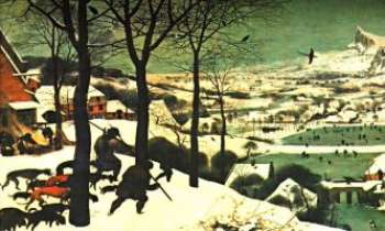 1965 | Bruegel - Chasse en Hiver - Bruegel l'Ancien, le maître des saisons - Très humaniste et moderne avant l'heure, le vivant fait toujours partie de ses paysages.  
