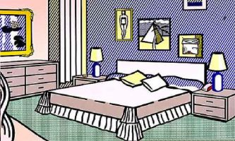 puzzle Roy Lichtenstein-Chambre, Une des "chambres" de la série de l'artiste américain Roy Lichtenstein. Il a marqué un tournant dans son époque, avec son faux style BD.
