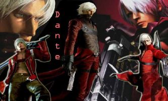 puzzle Dante, Dante est un personnage mi-homme mi-démon du jeu vidéo Devil May Cry. C'est le fils du légendaire chevalier sombre Sparda et d'une humaine prénommée Eva. Il est le héros de la série des DMC. Frère de Vergil, il combat les démons malgré ses origines démoniaques.