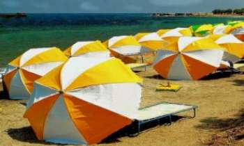 2706 | Abris d'été - A défaut de pins parasols en bordure des plages, ceux de confection
humaine sont plus que les bievenus, en ces temps de canicule partagée
par toute la planète ou presque.
