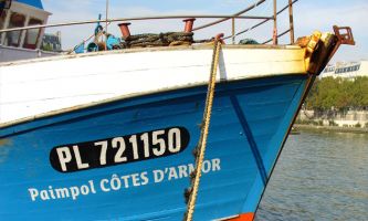 puzzle Bateau de pêche, Paimpol, une ville des Côtes d'Armor de la Bretagne. Très prisée des touristes,
la région n'en demeure pas moins un centre de pêche très vivant. Une grande
diversité de pêche côtière, crustacés, ormeaux, ostréïculture.