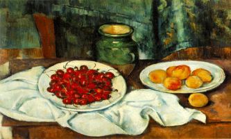 puzzle Cézanne - Nature morte, Une des nombreuses natures mortes de Cézanne. Très particulières, un style
détaché, tout devient objet, pour le regard. 