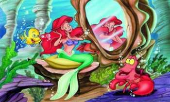 3134 | Ariel et son miroir - Ariel, la Petite Sirène, et son double dans le miroir, qui lui rend sa voix.
