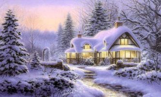 puzzle Maison sous la neige, Neige et sapins pour certains, les chaumières couvertes de leur manteau de neige, nul doute c'est bien l'hiver. Les soirées au coin du feu, mais surtout les Fêtes. Noël bientôt là, il est temps de s'y préparer. 