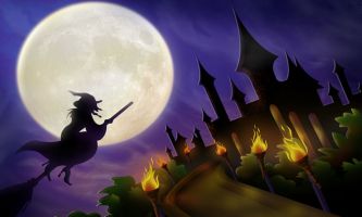 puzzle Tous à la Fête !!, Le décor est planté sur ce carton d'invitation. Pour Halloween 2012, tous à la fête. Suivez la sorcière, qui vous mènera à la lueur de la pleine lune, jusqu'aux torches du château en signe de bienvenue. Une nuit d'enfer...vous y attend. 