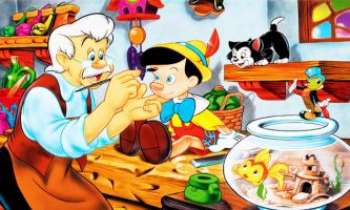 3208 | Gepetto et Pinocchio - Où Gepetto console Pinocchio de ne pas pouvoir ouvrir son coeur à sa bien-aimée. Son courage et son intelligence sauront tout autant la conquérir.